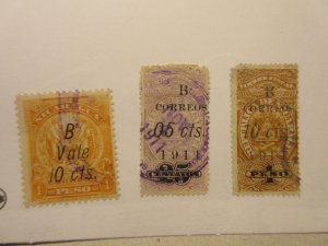 NICARAGUA Province of Zelaya Scott 1L94, 1L96, 1L97, USED Cat $3.35