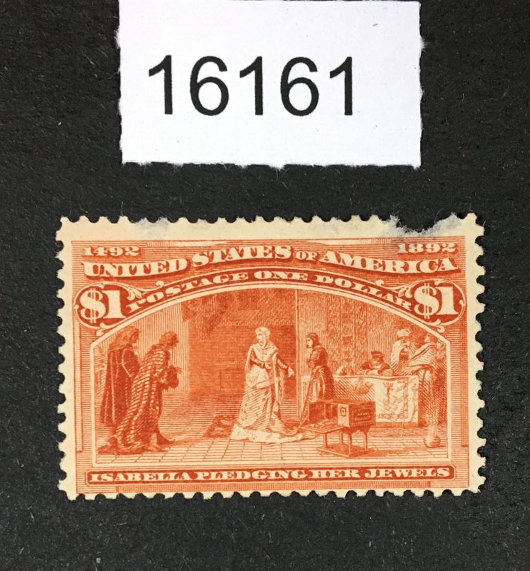 MOMEN: US STAMPS # 241 MINT OG H FAULTY $1,000 LOT #16161