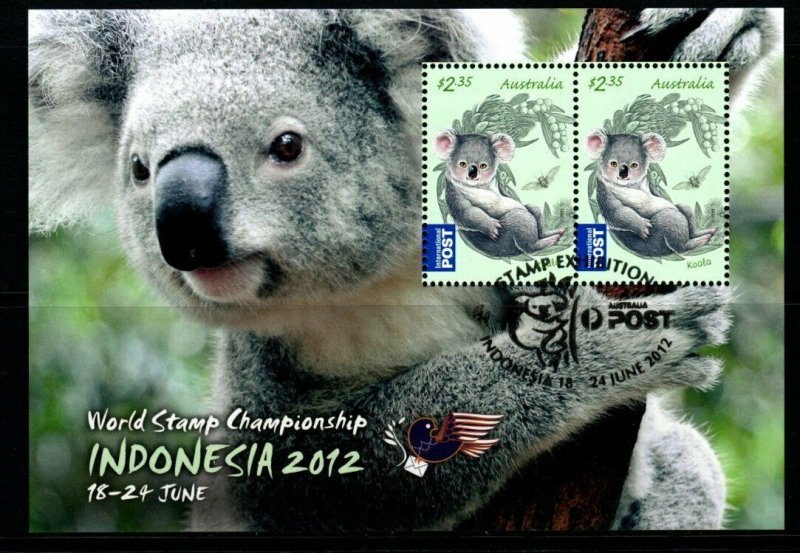 AUSTRALIA SGMS3793 2012 INDONESIA WORLD STAMP CHAMPIONSHIP FINE USED 