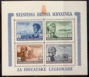 Croatia 1943 MI#BL5A S/S MNH-OG CO2