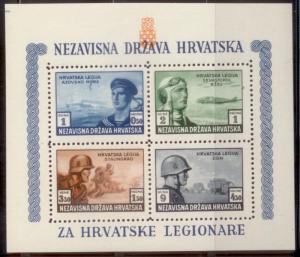 Croatia 1943 MI#BL5A S/S MNH-OG CO2