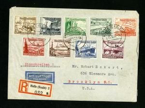 Germany Cover Reg w/Stamps # B107-15 back stamped 2x