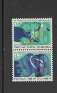 PAPUA NEW GUINEA #343a 1972 SOUTH PACIFIC COMMISION PAIR MINT VF LH O.G