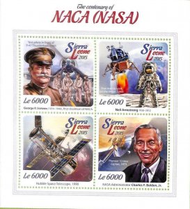 A8492 - SIERRA LEONE - Stamp Sheet - 2015 SPACE NASA