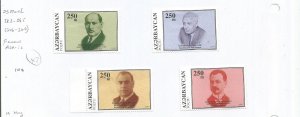 AZERBAIJAN - 1997 - Famous Azaris - Perf 4v Set - Mint Lightly Hinged