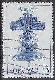 Faroe Islands sc#188 1989 15k Church Bell used