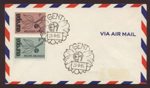 Belgium # 636 - # 637 , 1965 EUROPA  FDC