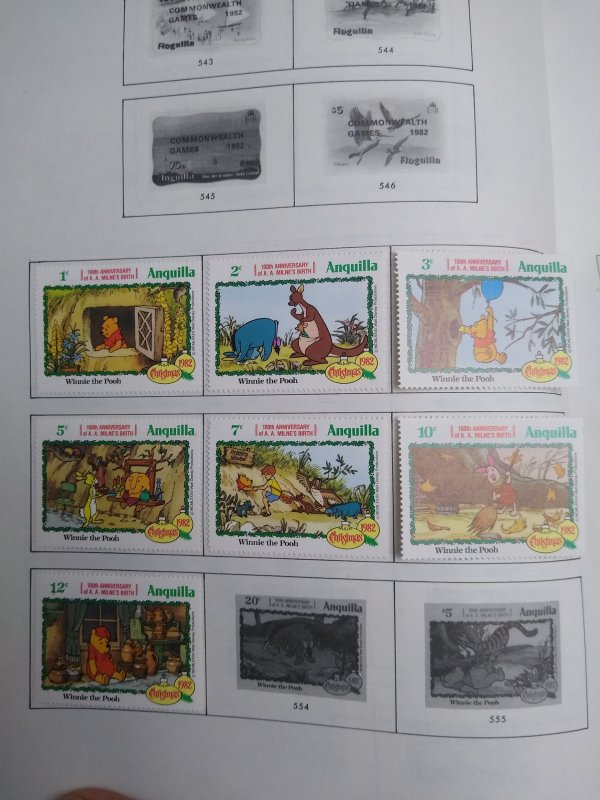 collection on pages Anguilla 1980-83 mostly complete most MNH PS: CV $121