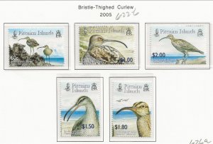 PITCAIRN ISL Sc 622-26+626a MNH SET+SOUVENIR SHEET of 2005 - BIRDS