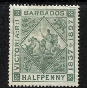 STAMP STATION PERTH -Barbados #82 Victoria Jubilee - MVLH Wmk.1 CV$11.00