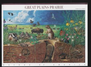 US 3506 34c Great Plains Prairie Nature of America Mint Sheet NH Self Adhesive