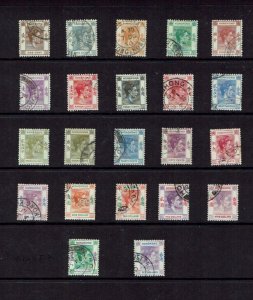 Hong Kong: 1938, King George VI Definitive Set,  Average / Good Used.