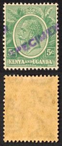 KUT SG78s KGV 5c Green opt Specimen locally U/M