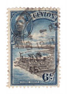 CEYLON STAMP 1938 - 52 SCOTT # 280. USED