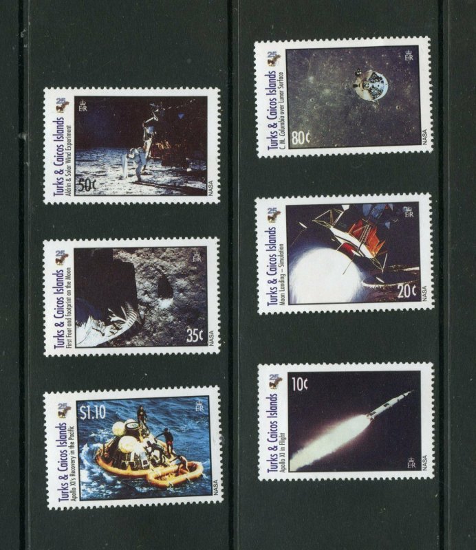 TURKS & CAICOS APOLLO 11  SET OF  SIX   MINT NH