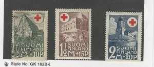 Finland, Postage Stamp, #B5-B7 Mint & Used, 1931