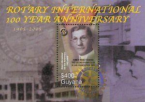 Guyana 2005, Rotary centenary s/s, MNH