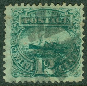 EDW1949SELL : USA 1869 Scott #117 Fine-Very Fine, Used. Nice stamp. Catalog $140