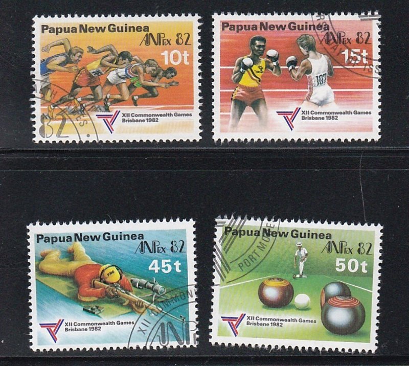 Papua New Guinea # 571-574, 12th Commonwealth Games, Used, 1/2 Cat.