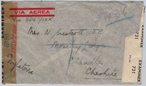 43474 - ARGENTINA - POSTAL HISTORY- AIRMAIL COVER to GB-CENSOR MARK 1944-NICE!