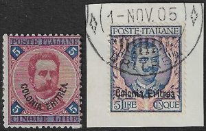 ERITREA 1893-1910 Mint and used assembly on - 39655