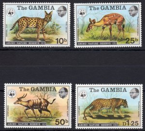 Gambia 1976 Sc#341/344 Serval Cat WWF Set (4) MNH