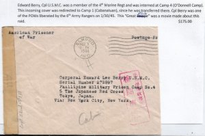 Elwood, IN to Philippines POW Camp #4 (Camp O'Donnell) 1944 Censored (C5123)