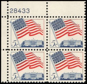 US #1208a U.S. FLAG MNH UL PLATE BLOCK #28433