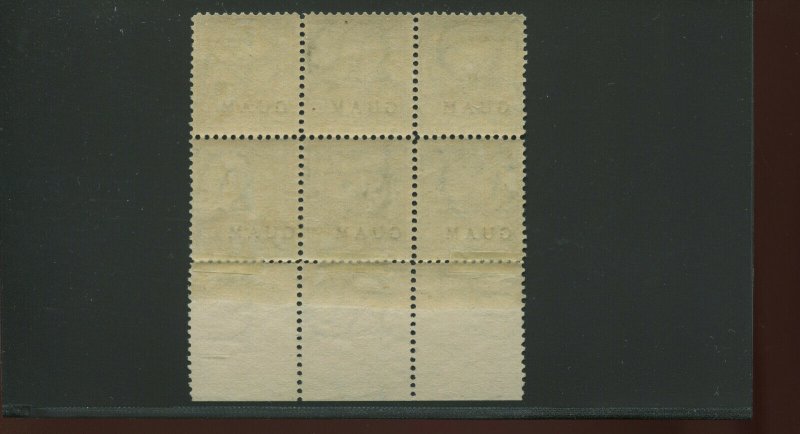 Guam Scott 5 Overprint Mint Plate Block of 6 Stamps  (Stock Guam 5-pb 1)