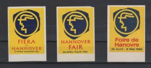 Germany- Lot of 3 Hannover Fair - 1961m 1962 & 1966 - 3 Languages