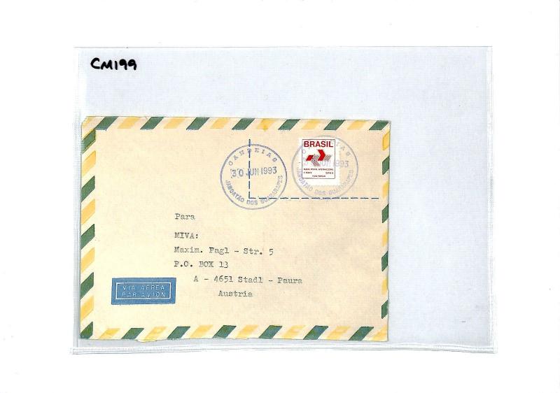 BRAZIL Cover *Candeias* Air Mail MIVA Missionary 1993 AUSTRIA {samwells} CM199 