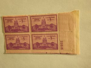 U. S. #896  MINT corner block  OG  NH