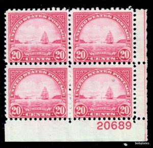 BOBPLATES US #698 Golden Gate Lower Right Plate Block 20689 F-VF NH SCV= $60