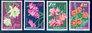 REPUBLIC OF CHINA TAWIAN FLOWERS  SCOTT#1386/89  MINT LIGHT HINGED 