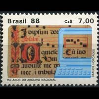 BRAZIL 1988 - Scott# 2125 Natl.Archives Set of 1 NH