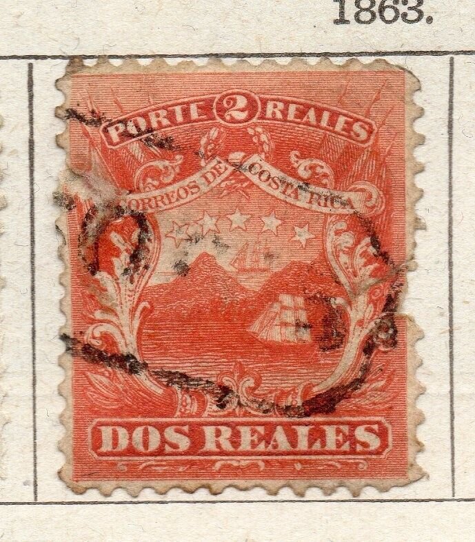 Costa Rica 1863 Early Issue Fine Used 2r. NW-264730