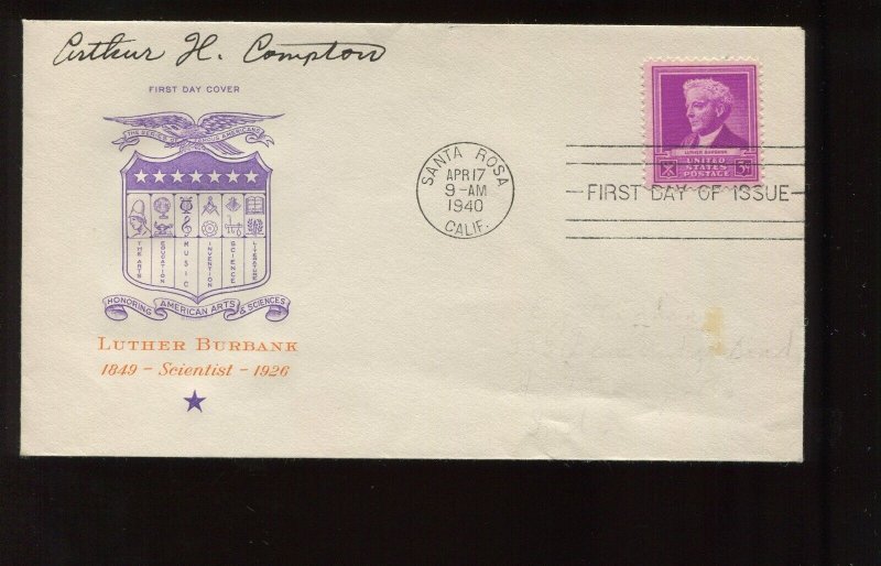 ARTHUR H. COMPTON AMERICAN PHYSICIST & NOBEL PRIZE WINNER SIGNED COVER LV1913 