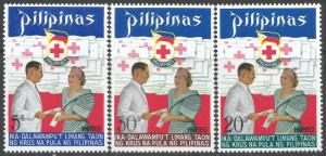 PHILIPPINES 1178-80 RED CROSS Y139-2