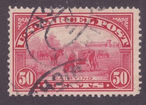 US Q10 Used 1913 50¢ Dairying Parcel Post Issue VF-XF Scv $45.00