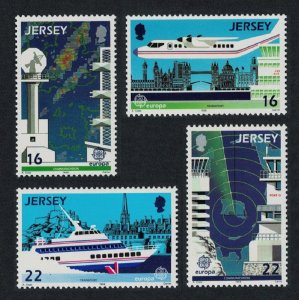 Jersey Europa Transport and Communications 4v 1988 MNH SG#443-446