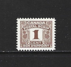 CANADA REVENUE - #FPS23 - 1c POSTAL SCRIP MINT STAMP MNH