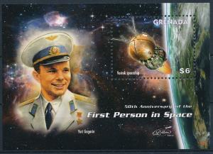 GRENADA SHEET SPACE GAGARIN COSMONAUTS