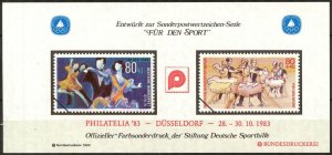 Germany 1983 Olympics Sport Surtax Dancing S/S MNH
