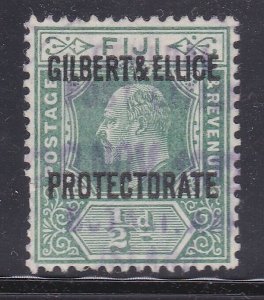 GILBERT & ELLICE IS 1911 EVII ½d SG1 fine used..............................Z401