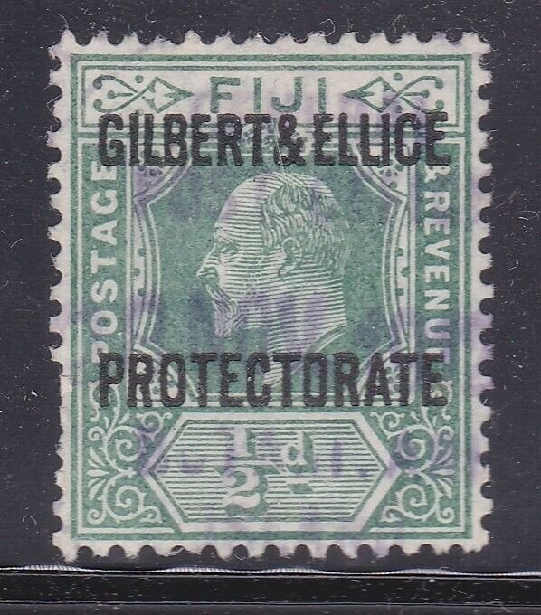 GILBERT & ELLICE IS 1911 EVII ½d SG1 fine used..............................Z401 