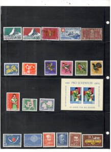 SWITZERLAND COLLECTION ON STOCK SHEET MINT/USED