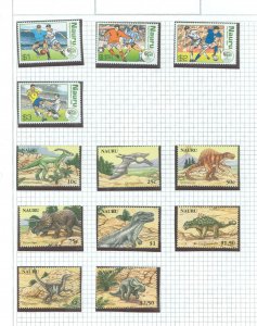 Nauru #552-563 Mint (NH) Single (Complete Set) (Fauna) (Soccer) (Sports)