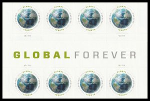 US 4740 Earth global F header gutter block 8 MNH 2013