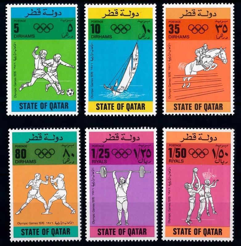 [68257] Qatar 1976 Olympic Games Montreal Footbal Sailing Basketball  MNH