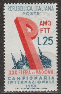 EDSROOM-17286 Italy Trieste Zone A 150 MNH 1952 Complete Padua Fair